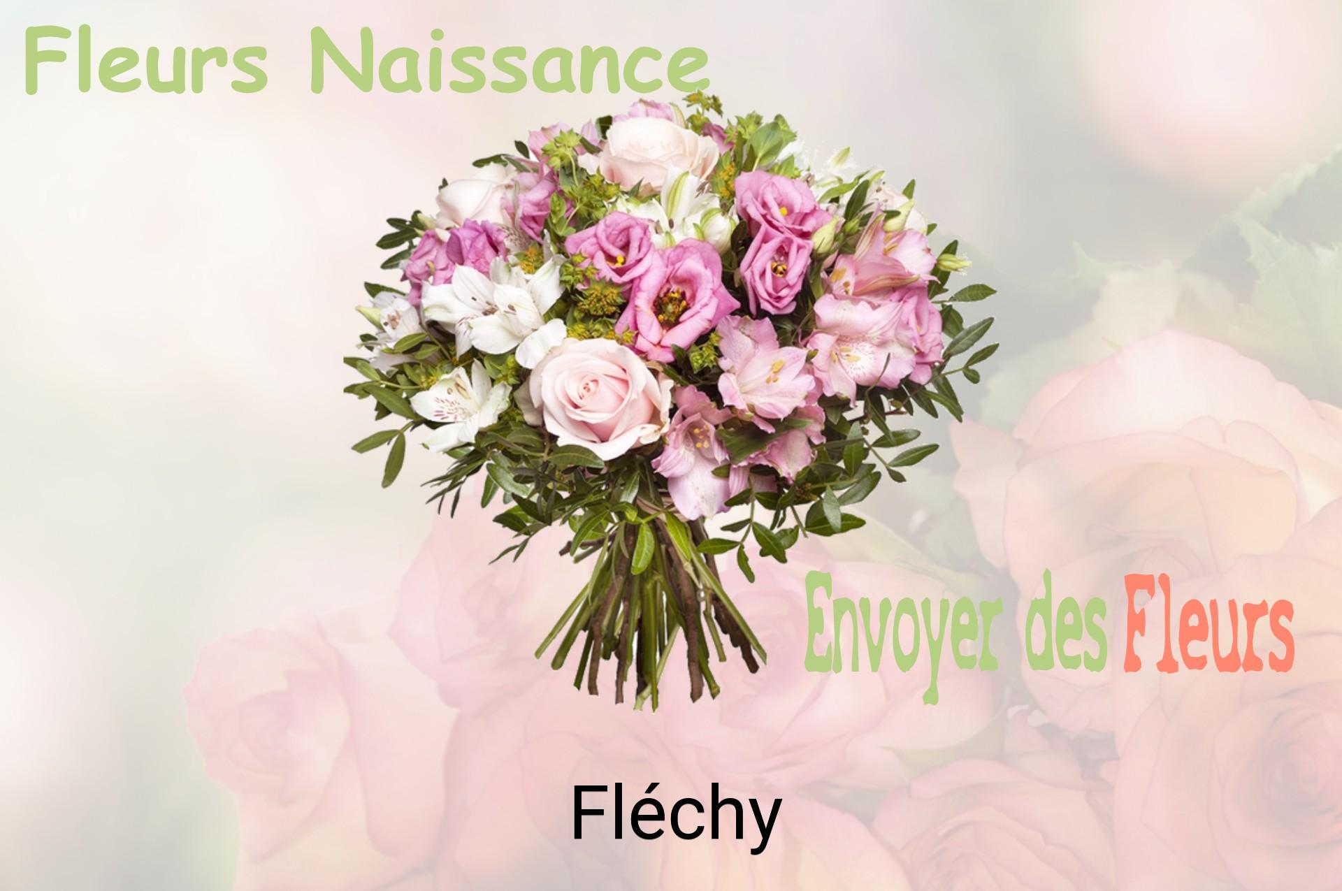 Bouquet de fleurs de naissance livré à Fléchy